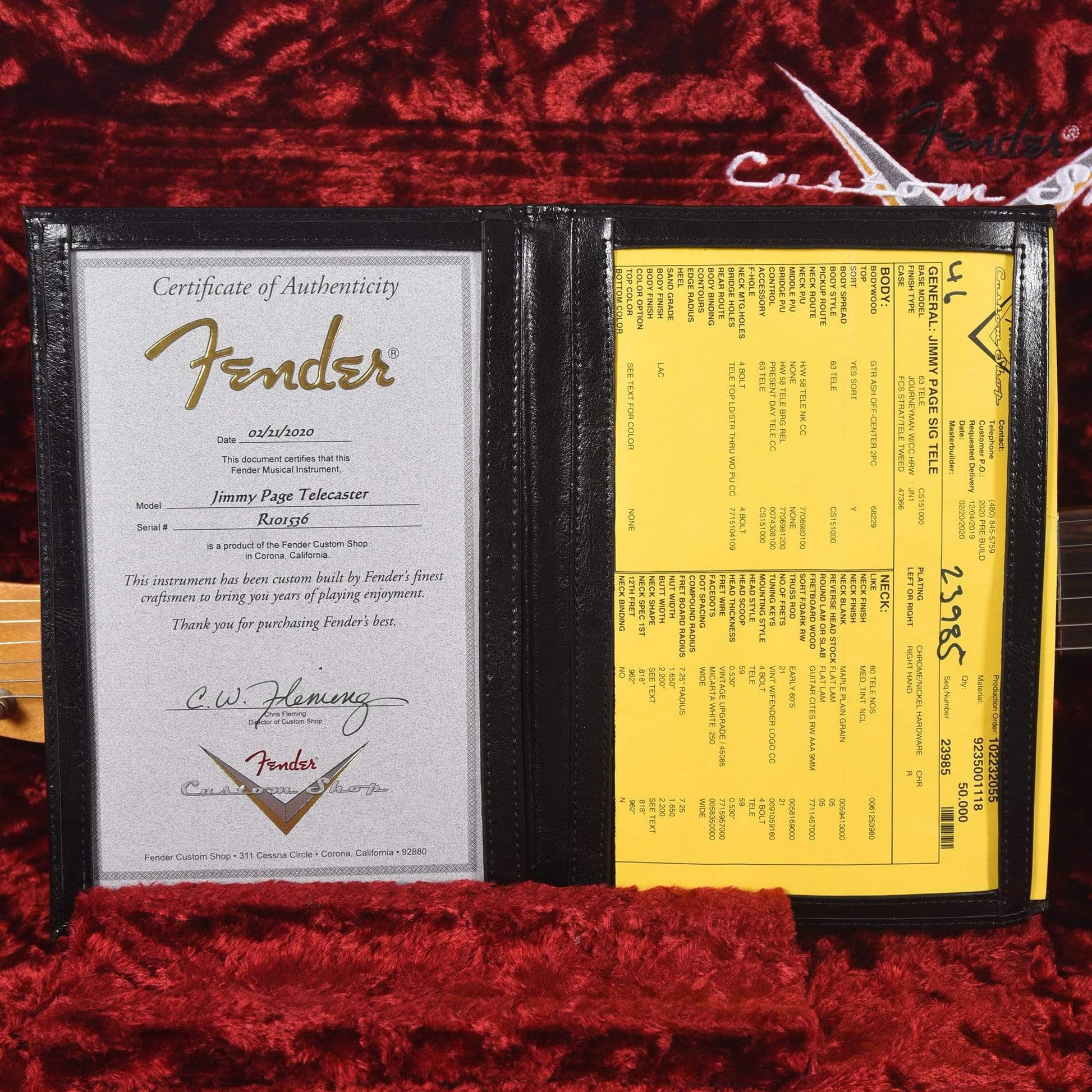 Fender Custom Shop Artist Collection Jimmy Page Signature Telecaster Journeyman Relic Electric Guitars / Solid Body