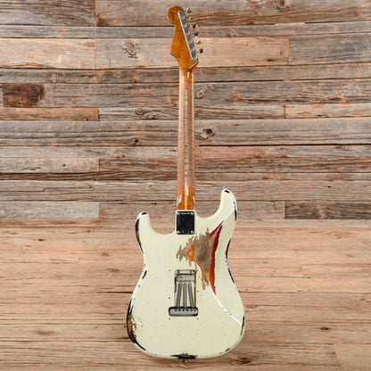 Fender Custom Shop GT11 Stratocaster Heavy Relic Aged Olympic White Over Sunburst 2019 Electric Guitars / Solid Body