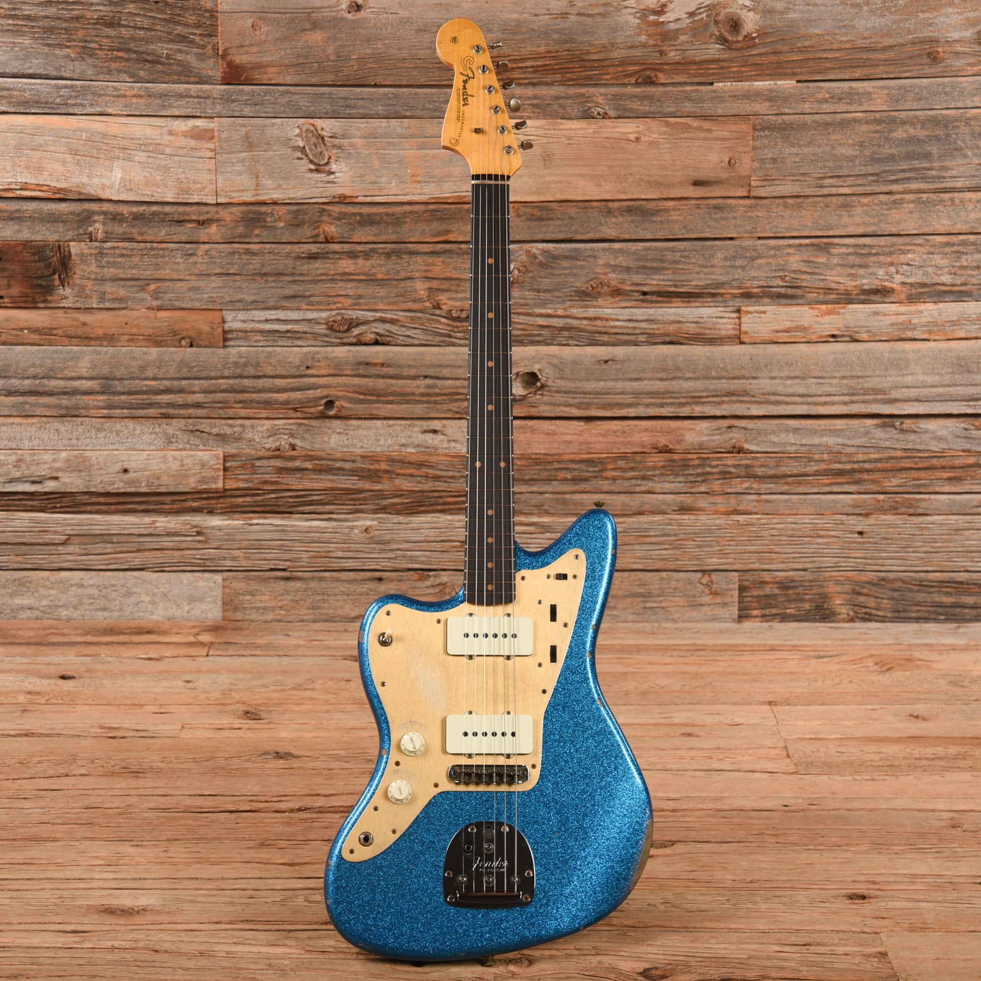 Fender Custom Shop Jazzmaster Blue Sparkle 2022 LEFTY Electric Guitars / Solid Body
