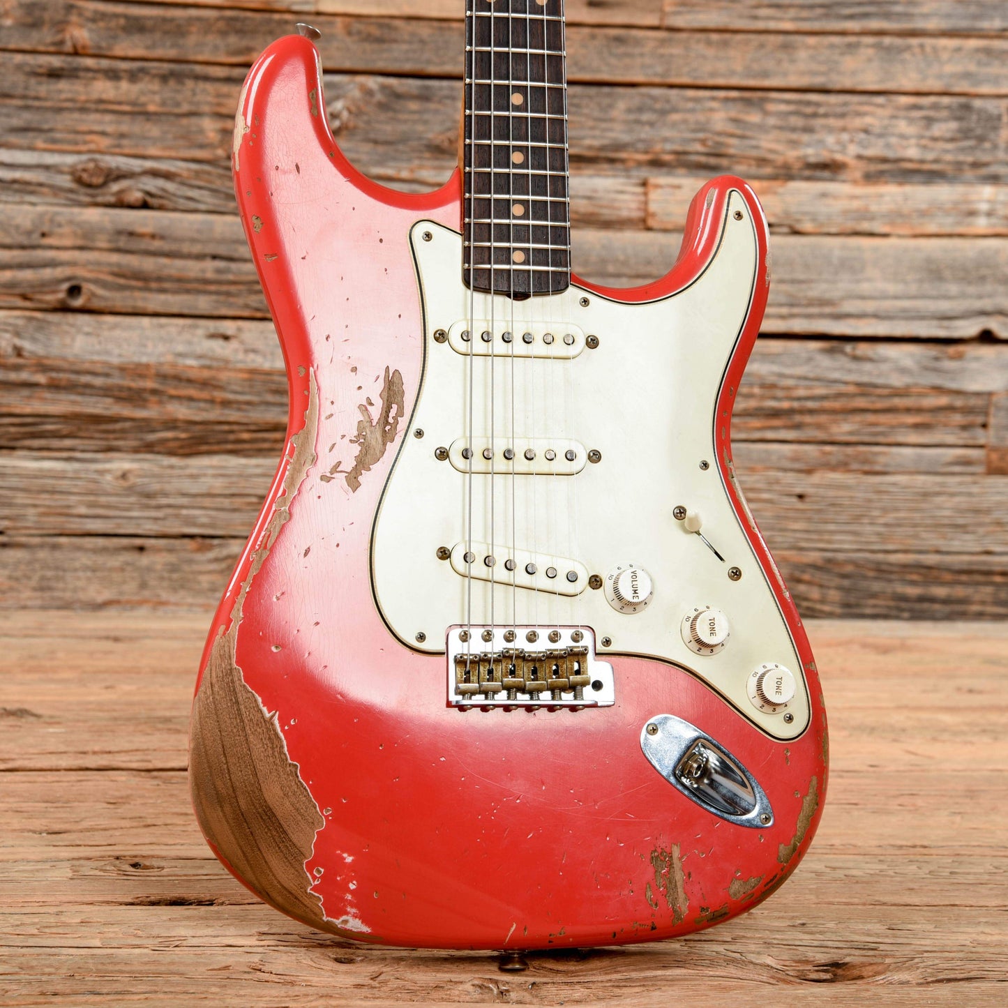 Fender Custom Shop Limited 1959 Stratocaster Roasted Heavy Relic Aged Fiesta Red 2017 Electric Guitars / Solid Body