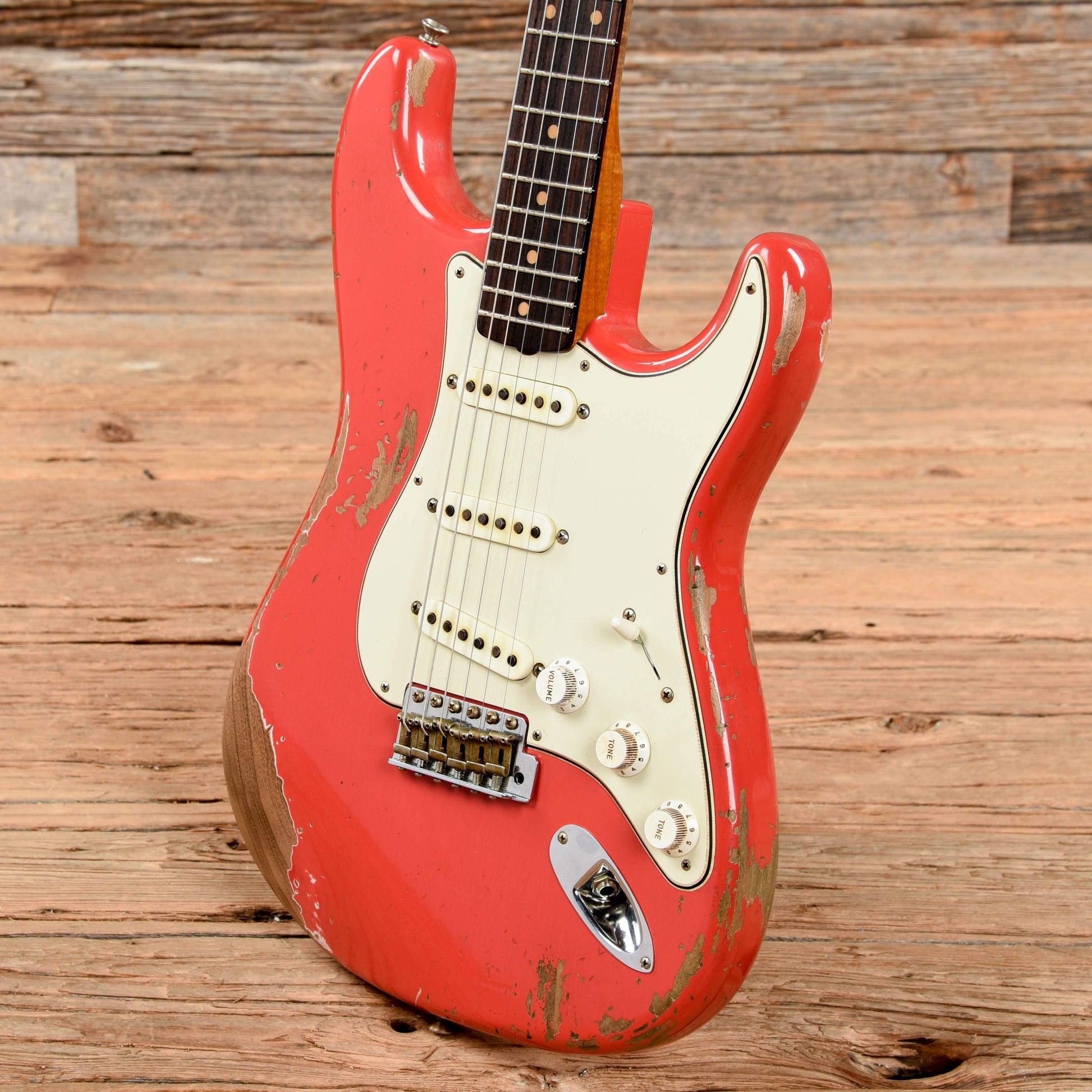 Fender Custom Shop Limited 1959 Stratocaster Roasted Heavy Relic Aged Fiesta Red 2017 Electric Guitars / Solid Body