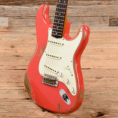 Fender Custom Shop Limited 1959 Stratocaster Roasted Heavy Relic Aged Fiesta Red 2017 Electric Guitars / Solid Body