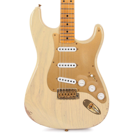 Fender Custom Shop Limited Edition 1955 Bone Tone Stratocaster Relic Aged Honey Blonde Electric Guitars / Solid Body