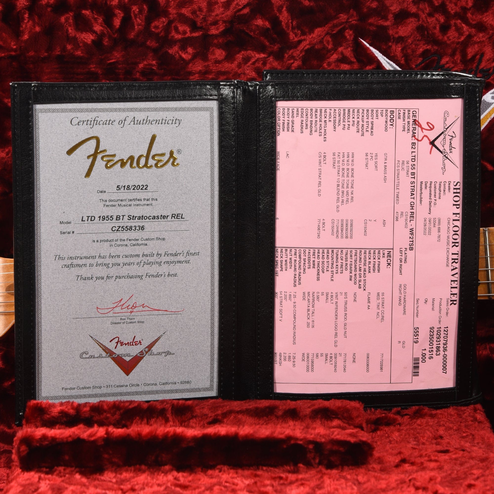 Fender Custom Shop Limited Edition 1955 Bone Tone Stratocaster Relic Wide Fade 2-Color Sunburst Electric Guitars / Solid Body