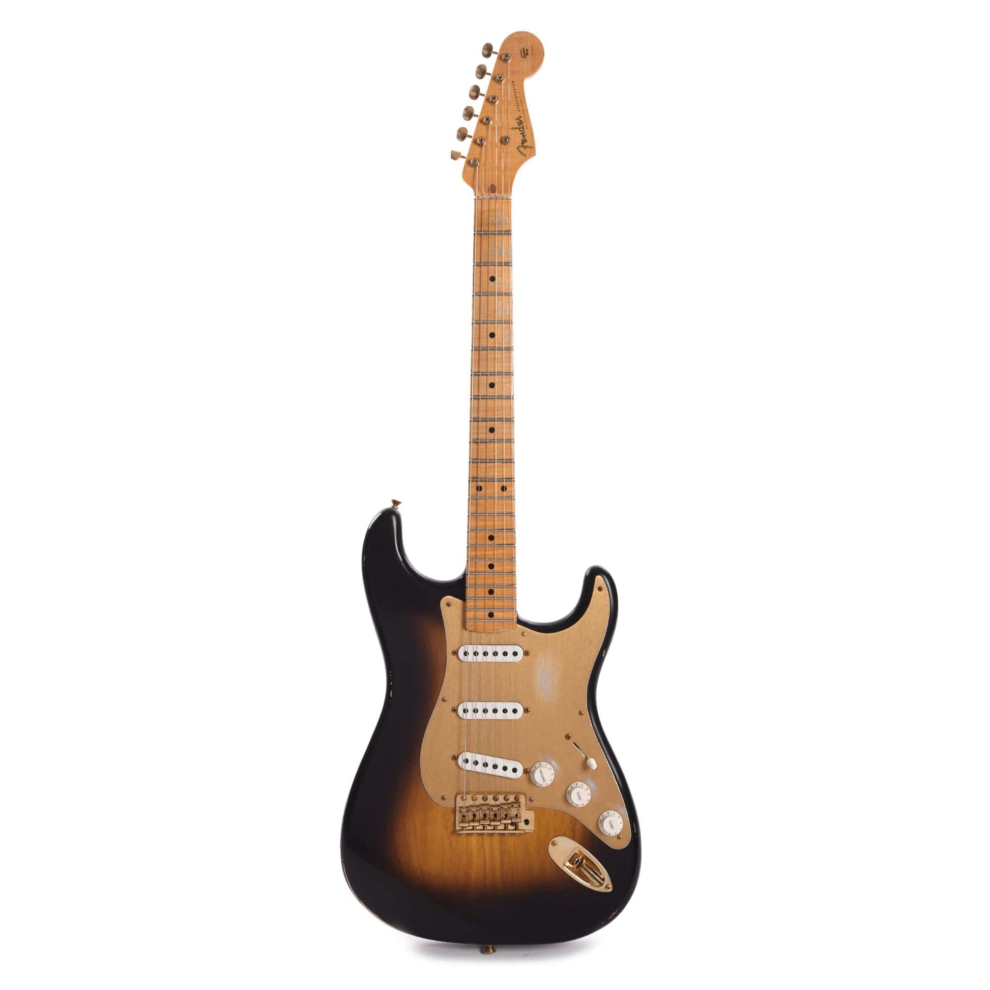 Fender Custom Shop Limited Edition 1955 Bone Tone Stratocaster Relic Wide Fade 2-Color Sunburst Electric Guitars / Solid Body