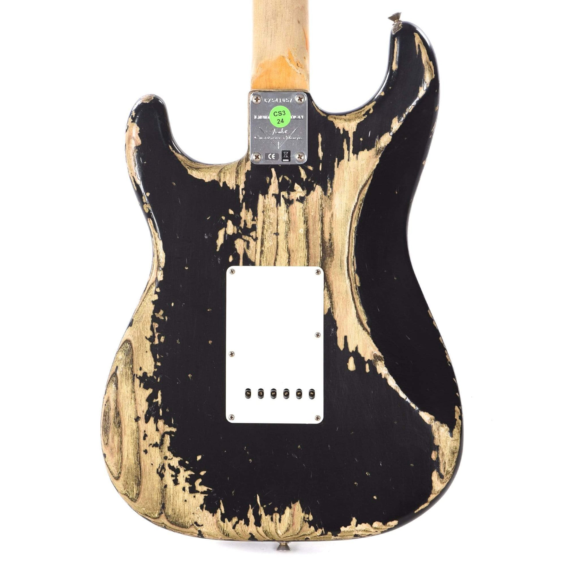 Fender Custom Shop Limited Edition 1963 Stratocaster Super Heavy Relic Super Faded Aged Black Electric Guitars / Solid Body