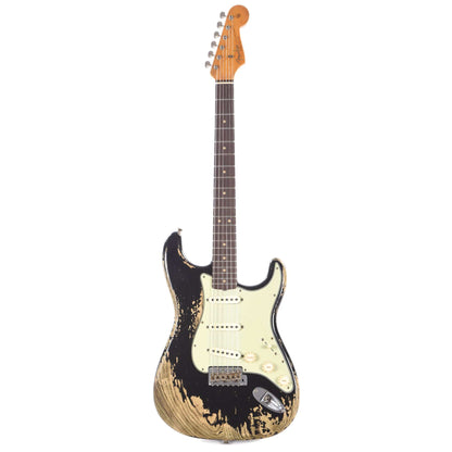 Fender Custom Shop Limited Edition 1963 Stratocaster Super Heavy Relic Super Faded Aged Black Electric Guitars / Solid Body