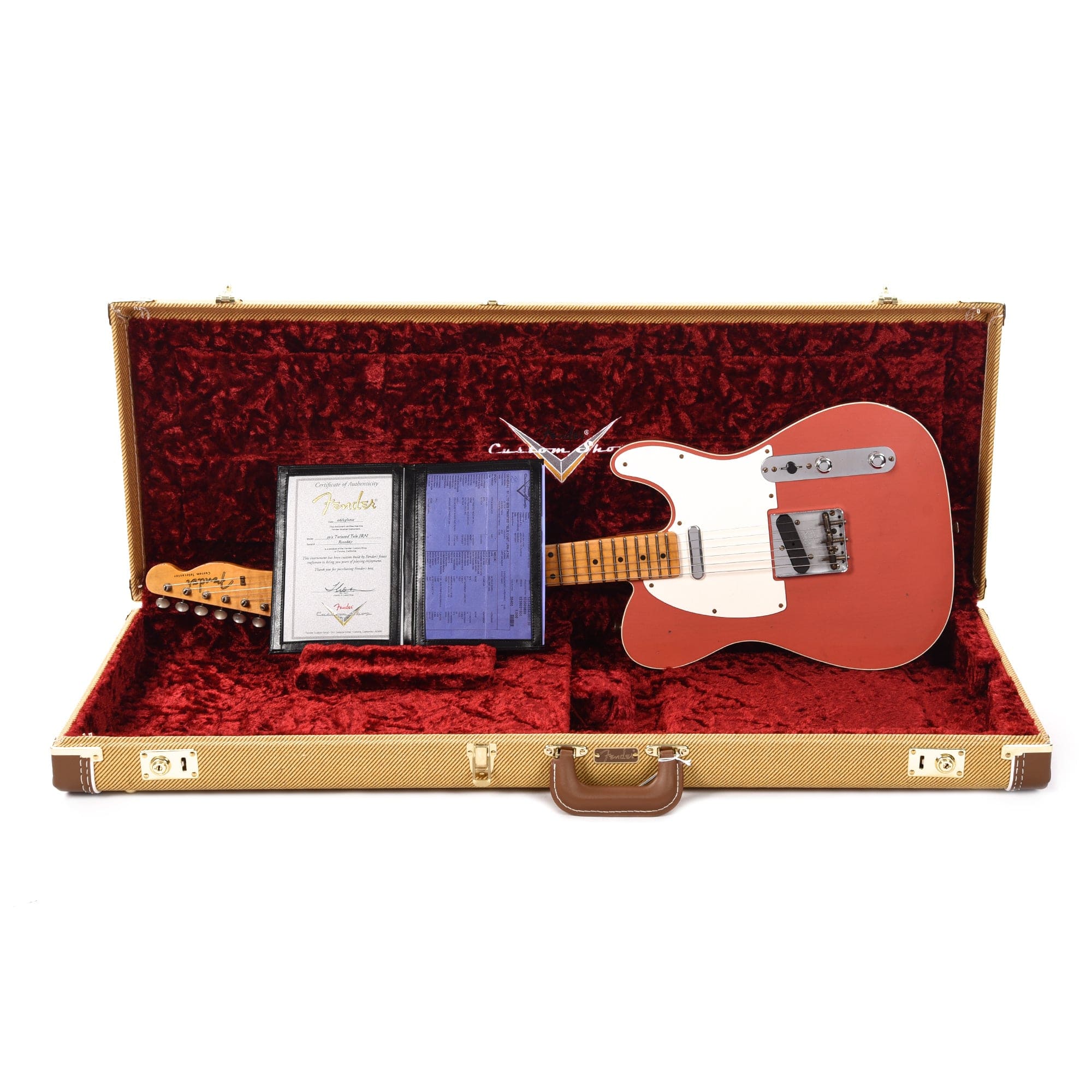 Fender Custom Shop Limited Edition '50s Twisted Tele Custom Journeyman Relic Aged Tahitian Coral Electric Guitars / Solid Body