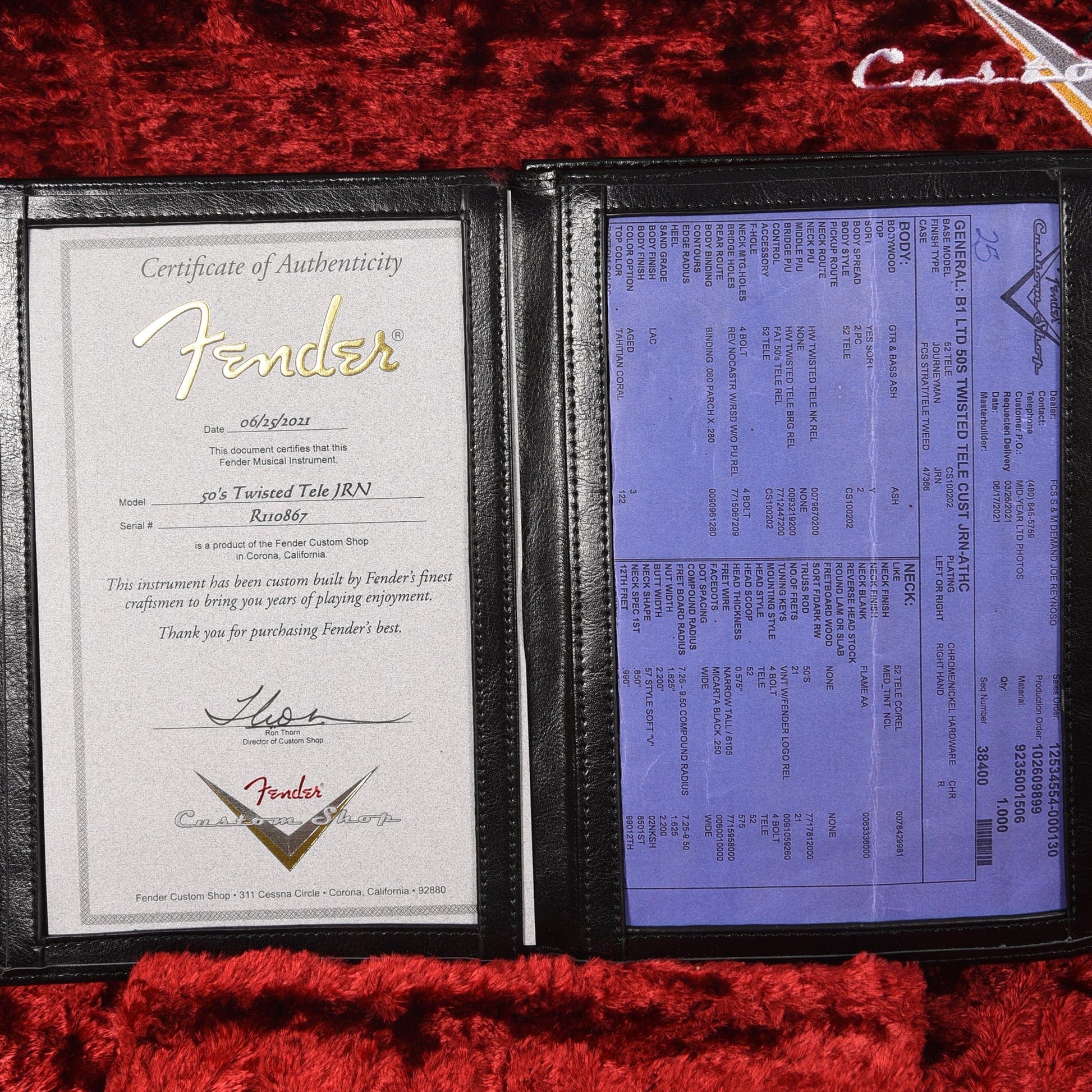 Fender Custom Shop Limited Edition '50s Twisted Tele Custom Journeyman Relic Aged Tahitian Coral Electric Guitars / Solid Body