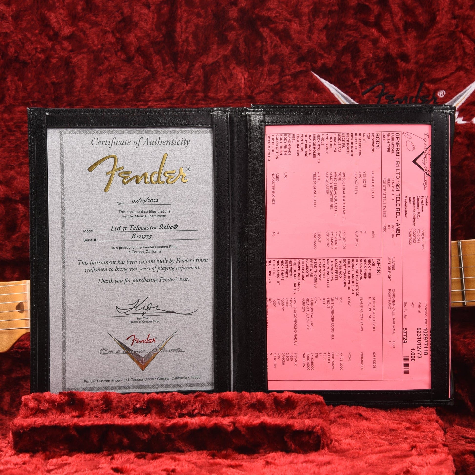 Fender Custom Shop Limited Edition '51 Telecaster Relic Maple Neck Aged Nocaster Blonde Electric Guitars / Solid Body