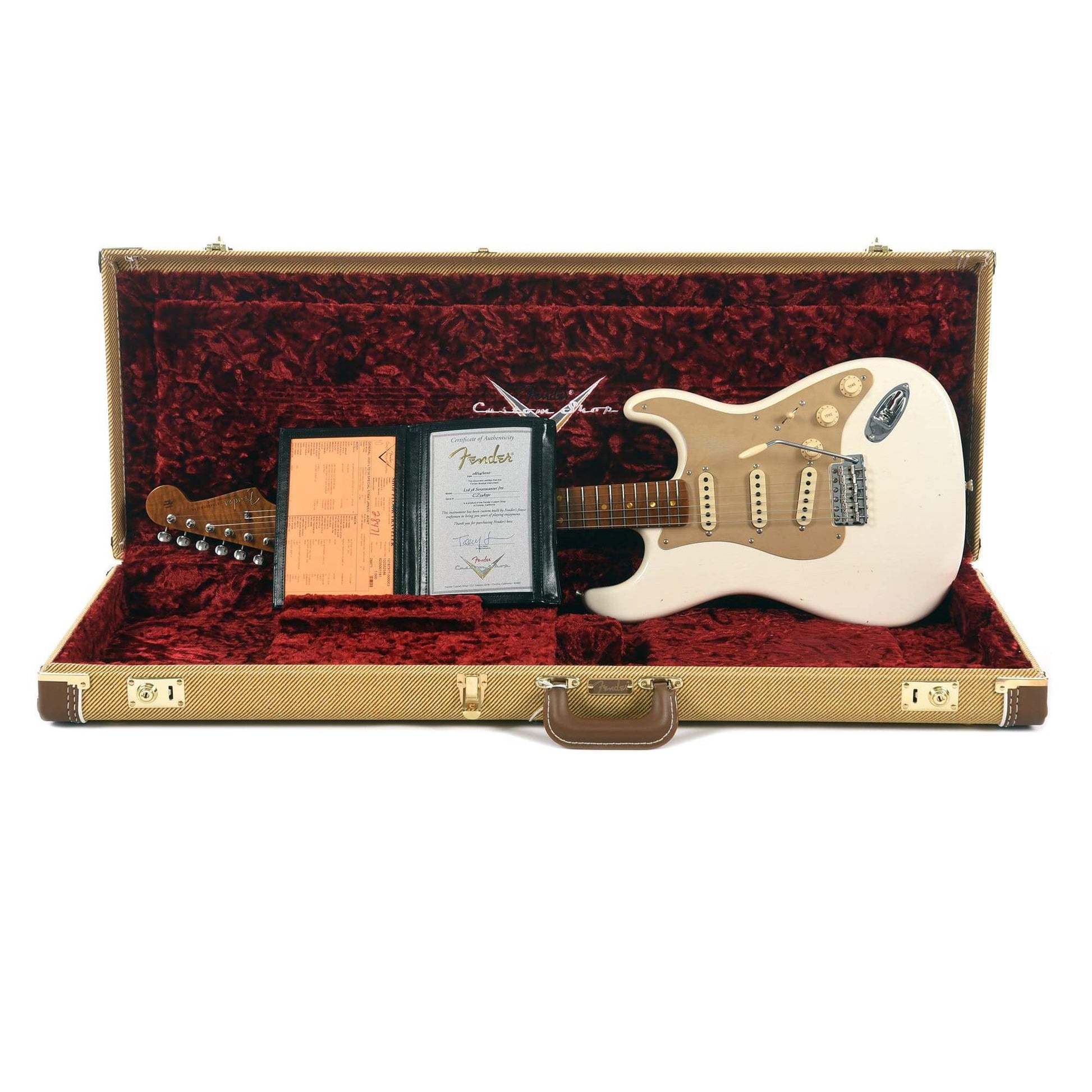 Fender Custom Shop Limited Edition '58 Special Stratocaster Journeyman Relic Aged Olympic White Electric Guitars / Solid Body