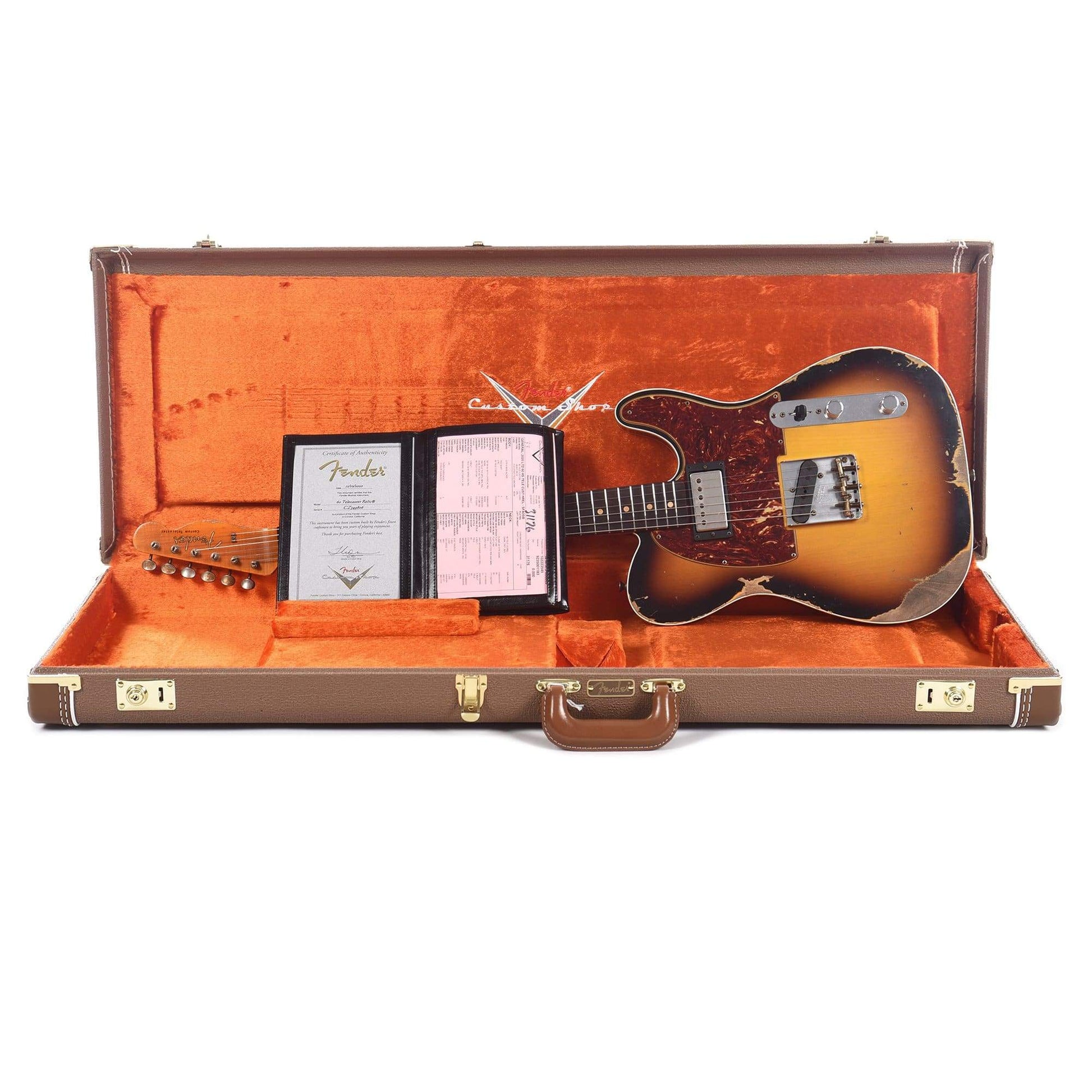 Fender Custom Shop Limited Edition '60s HS Telecaster Custom Heavy Relic Super Faded/Aged 3-Color Sunburst Electric Guitars / Solid Body