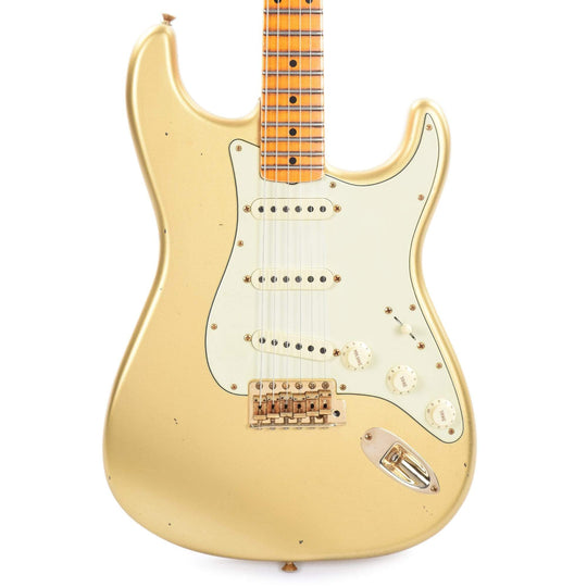 Fender Custom Shop Limited Edition '62 Bone Tone Stratocaster Journeyman Aged Aztec Gold Electric Guitars / Solid Body