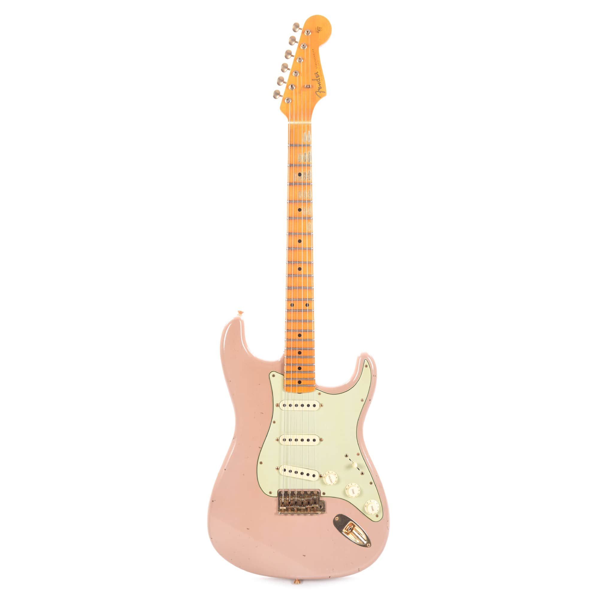 Fender Custom Shop Limited Edition '62 Bone Tone Stratocaster Journeyman Dirty Shell Pink Electric Guitars / Solid Body