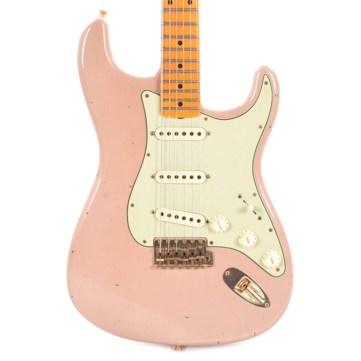 Fender Custom Shop Limited Edition '62 Bone Tone Stratocaster Journeyman Dirty Shell Pink Electric Guitars / Solid Body