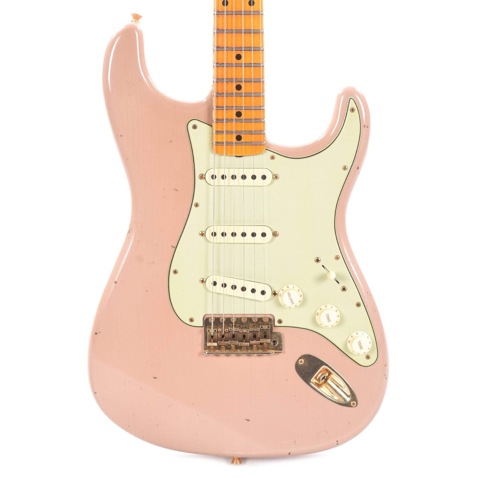 Fender Custom Shop Limited Edition '62 Bone Tone Stratocaster Journeyman Dirty Shell Pink Electric Guitars / Solid Body