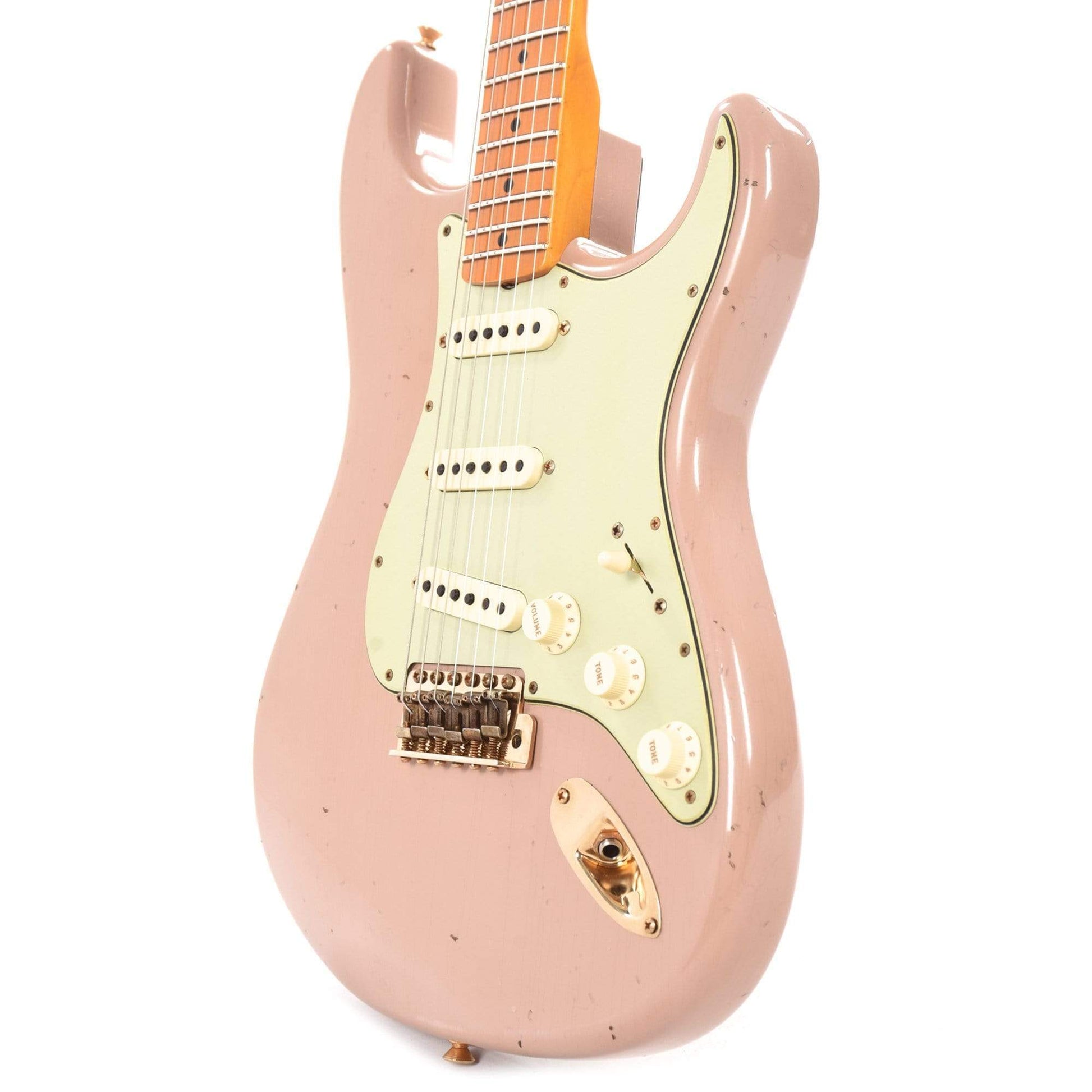 Fender Custom Shop Limited Edition '62 Bone Tone Stratocaster Journeyman Dirty Shell Pink Electric Guitars / Solid Body