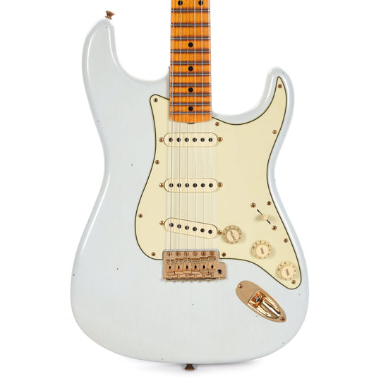 Fender Custom Shop Limited Edition '62 Bone Tone Stratocaster Journeyman Super Faded Aged Sonic Blue Electric Guitars / Solid Body