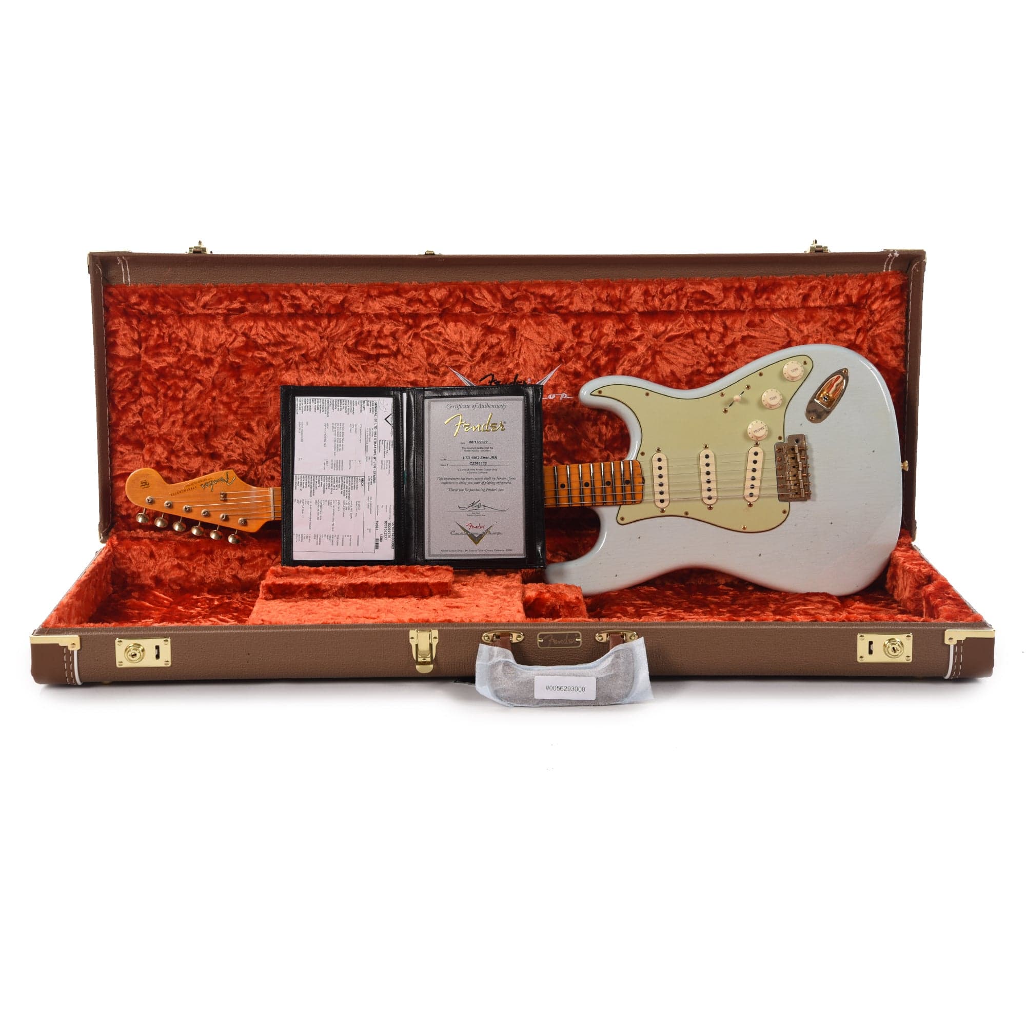 Fender Custom Shop Limited Edition '62 Bone Tone Stratocaster Journeyman Super Faded Aged Sonic Blue Electric Guitars / Solid Body