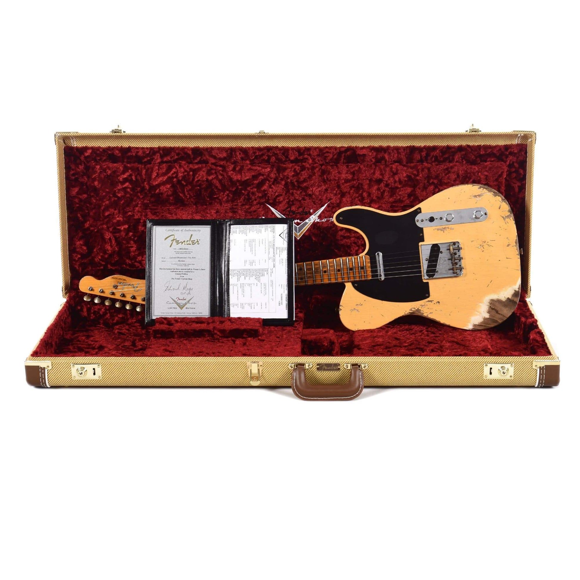 Fender Custom Shop Limited Edition 70th Anniversary Broadcaster Heavy Relic Aged Nocaster Blonde Electric Guitars / Solid Body