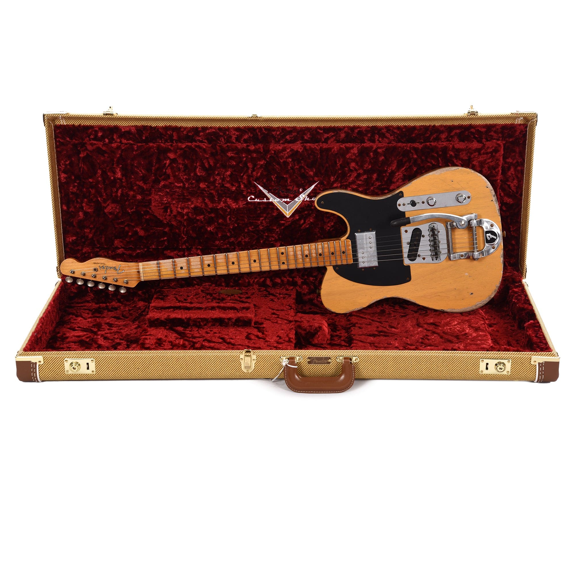 Fender Custom Shop Limited Edition CuNiFe Blackguard Tele Heavy Relic Aged Butterscotch Blonde Electric Guitars / Solid Body