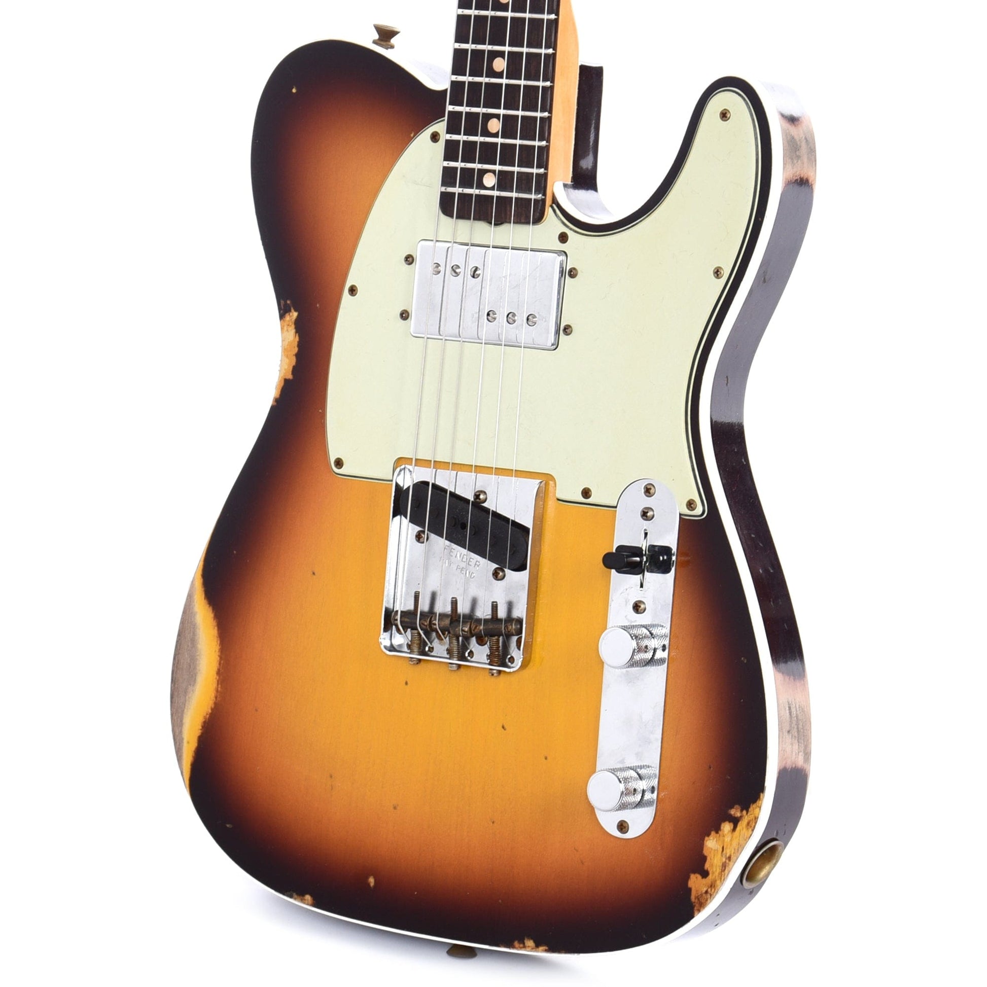 Fender Custom Shop Limited Edition CuNiFe Tele Custom Relic Faded Aged Chocolate 3-Color Sunburst Electric Guitars / Solid Body