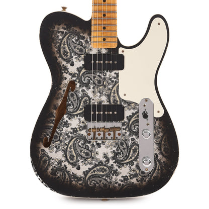 Fender Custom Shop Limited Edition Dual P90 Telecaster Relic Black Paisley Electric Guitars / Solid Body