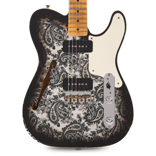 Fender Custom Shop Limited Edition Dual P90 Telecaster Relic Black Paisley Electric Guitars / Solid Body