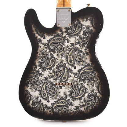 Fender Custom Shop Limited Edition Dual P90 Telecaster Relic Black Paisley Electric Guitars / Solid Body