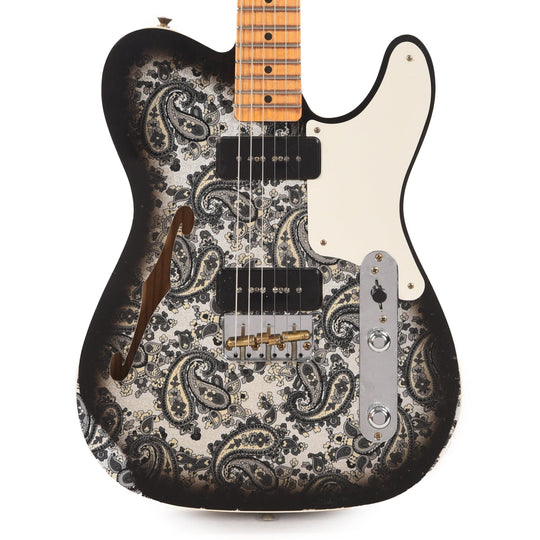 Fender Custom Shop Limited Edition Dual P90 Telecaster Relic Black Paisley Electric Guitars / Solid Body
