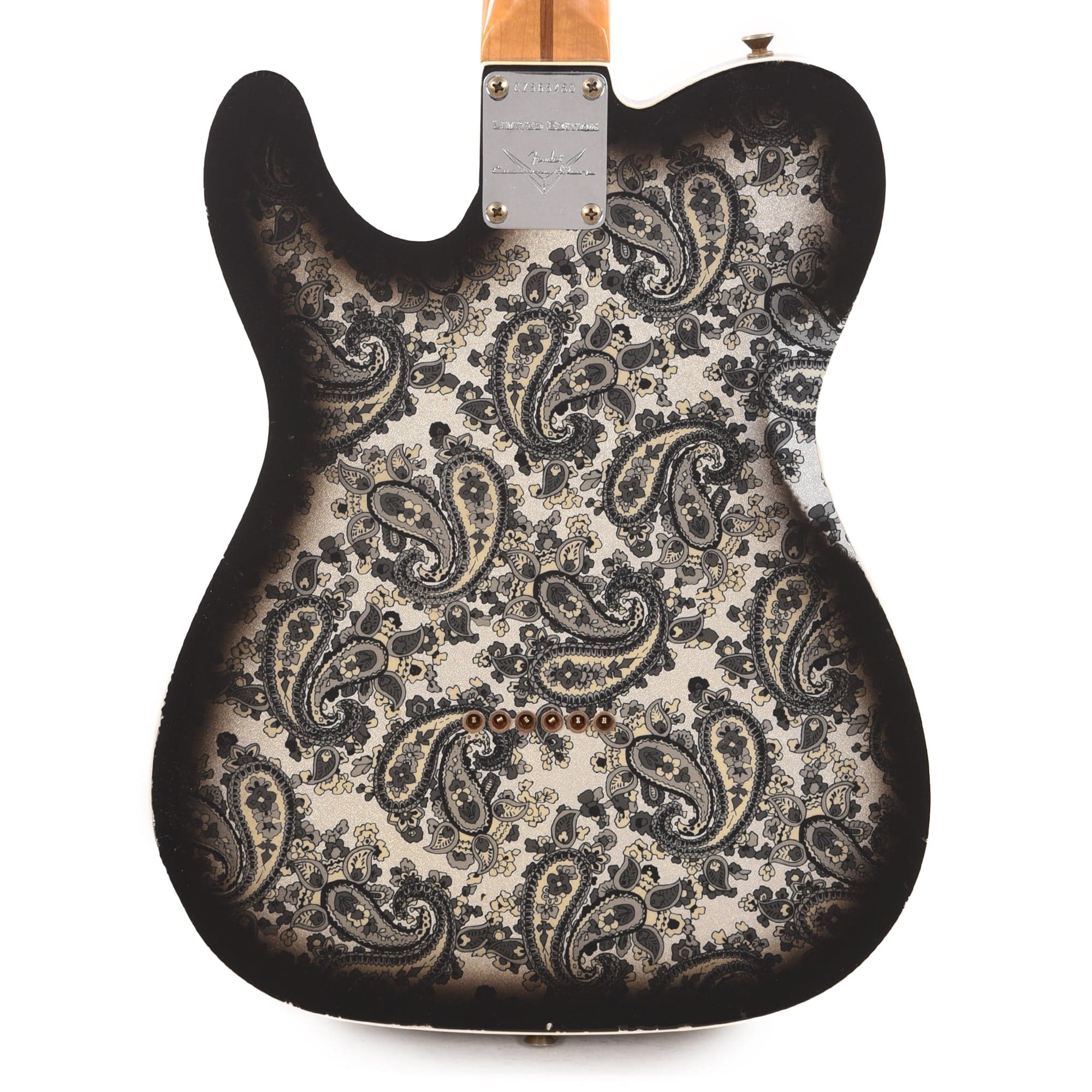 Fender Custom Shop Limited Edition Dual P90 Telecaster Relic Black Paisley Electric Guitars / Solid Body
