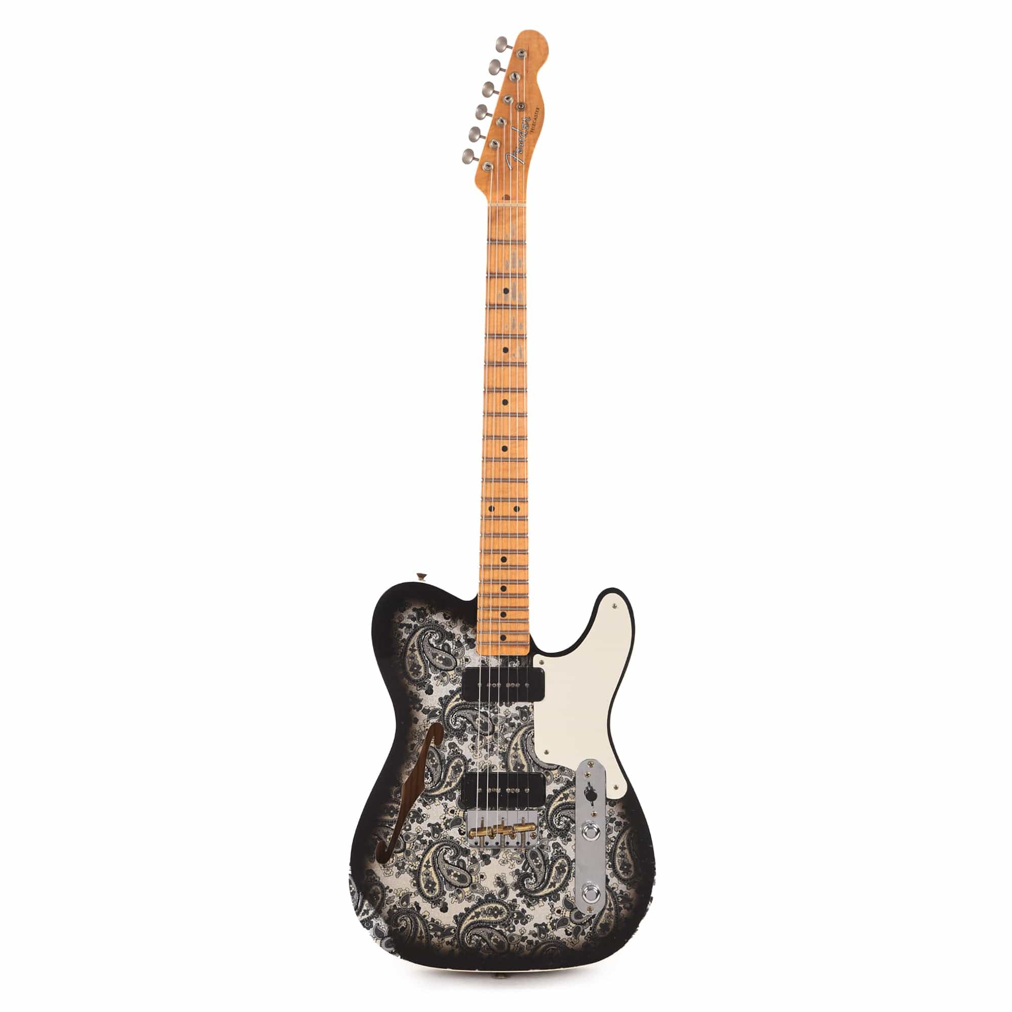 Fender Custom Shop Limited Edition Dual P90 Telecaster Relic Black Paisley Electric Guitars / Solid Body