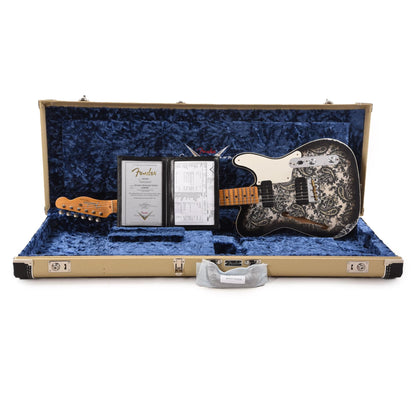 Fender Custom Shop Limited Edition Dual P90 Telecaster Relic Black Paisley Electric Guitars / Solid Body