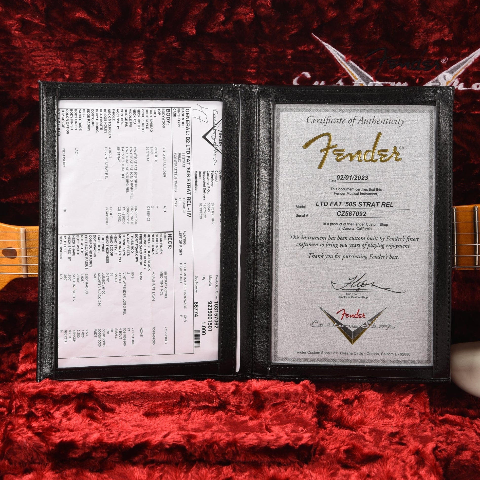 Fender Custom Shop Limited Edition Fat '50s Stratocaster Relic India Ivory Electric Guitars / Solid Body