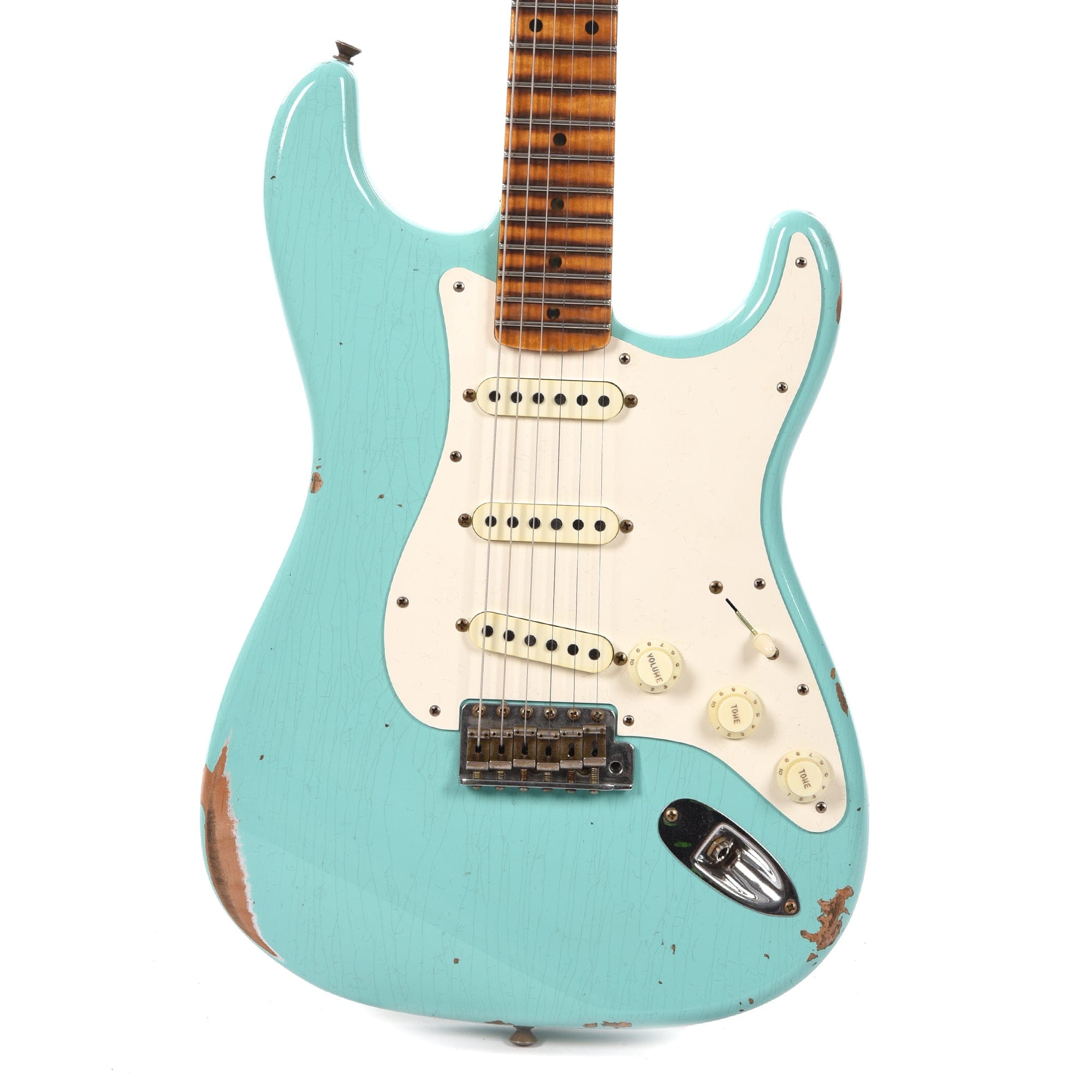 Fender Custom Shop Limited Edition Fat '50s Stratocaster Relic Super Faded Aged Seafoam Green Electric Guitars / Solid Body