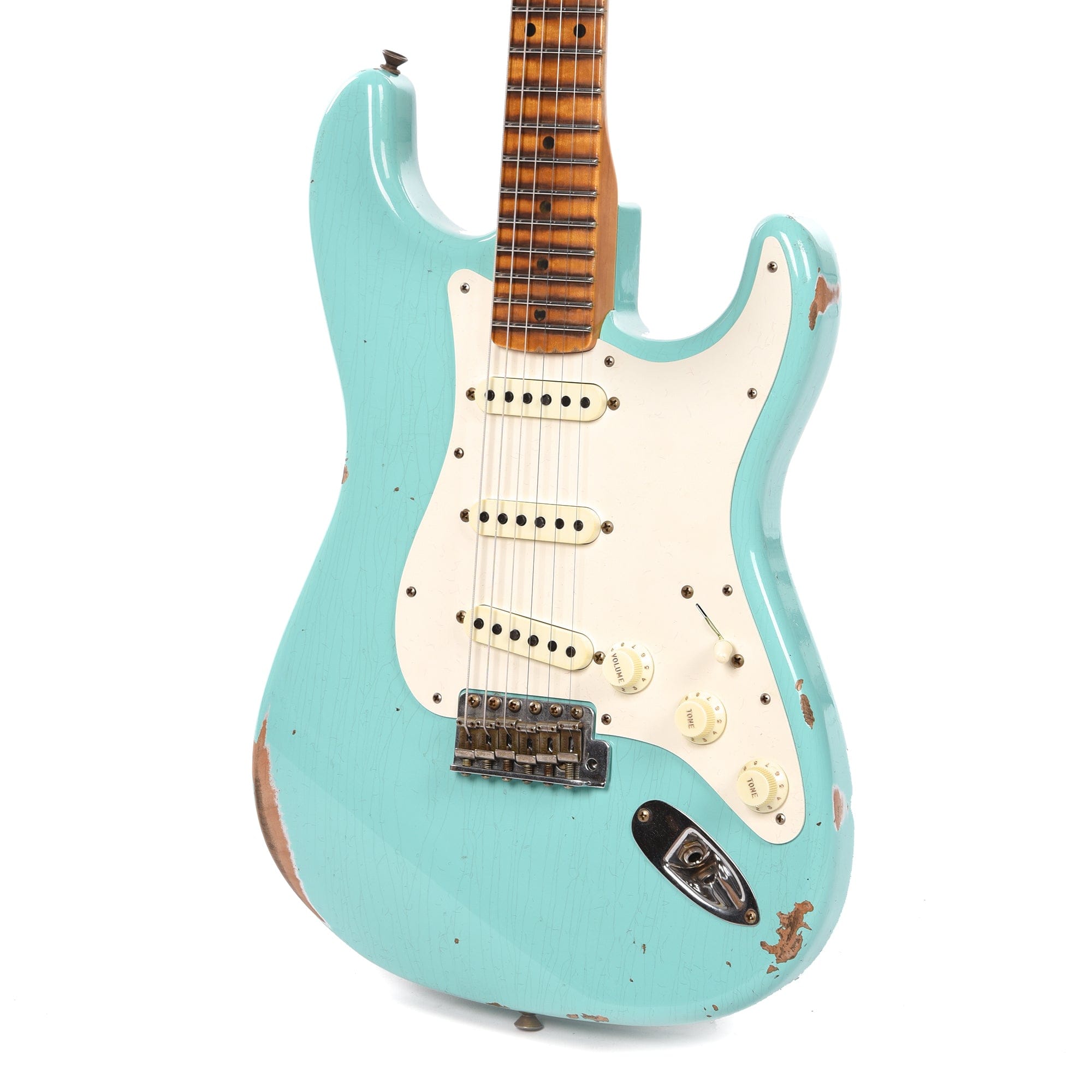 Fender Custom Shop Limited Edition Fat '50s Stratocaster Relic Super Faded Aged Seafoam Green Electric Guitars / Solid Body