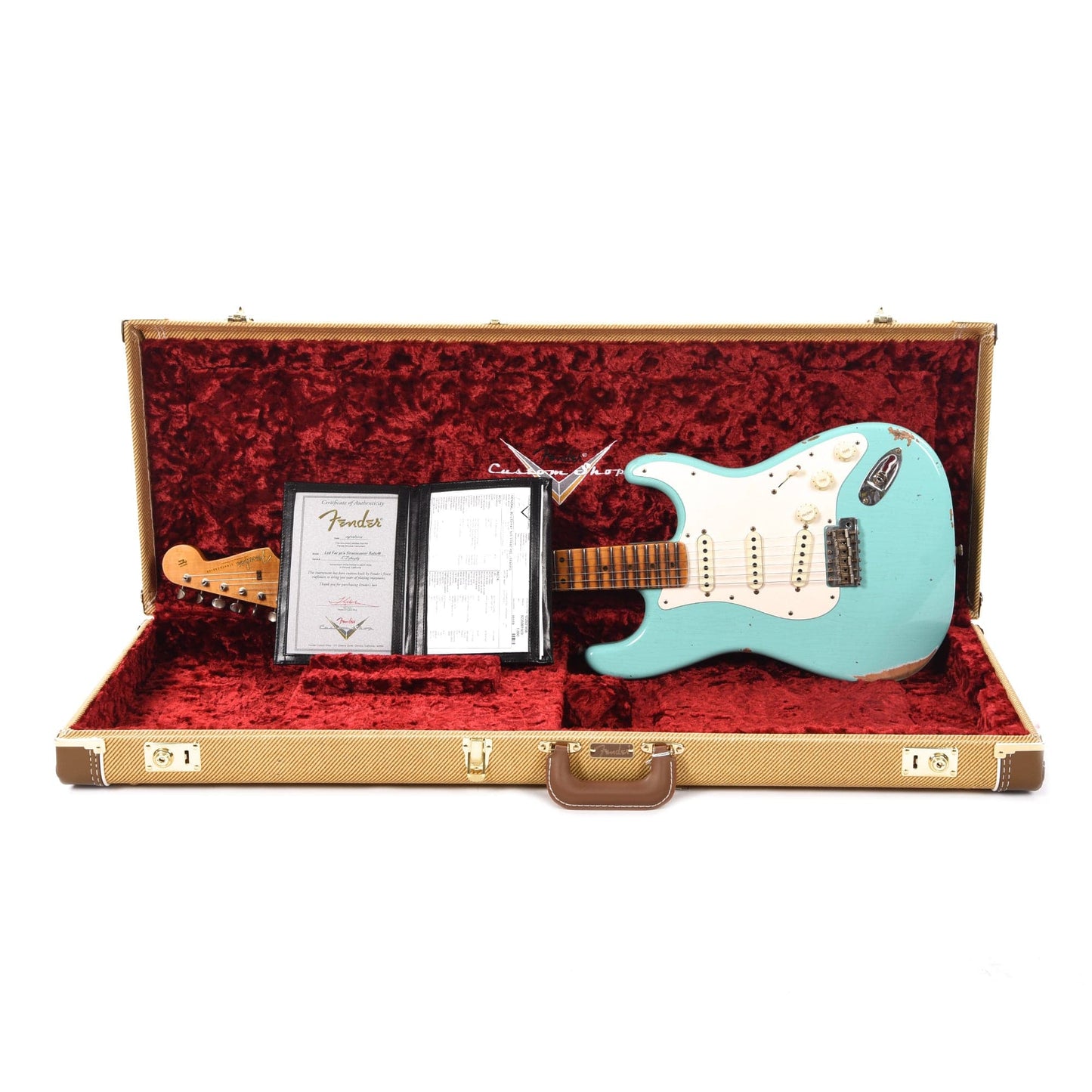 Fender Custom Shop Limited Edition Fat '50s Stratocaster Relic Super Faded Aged Seafoam Green Electric Guitars / Solid Body
