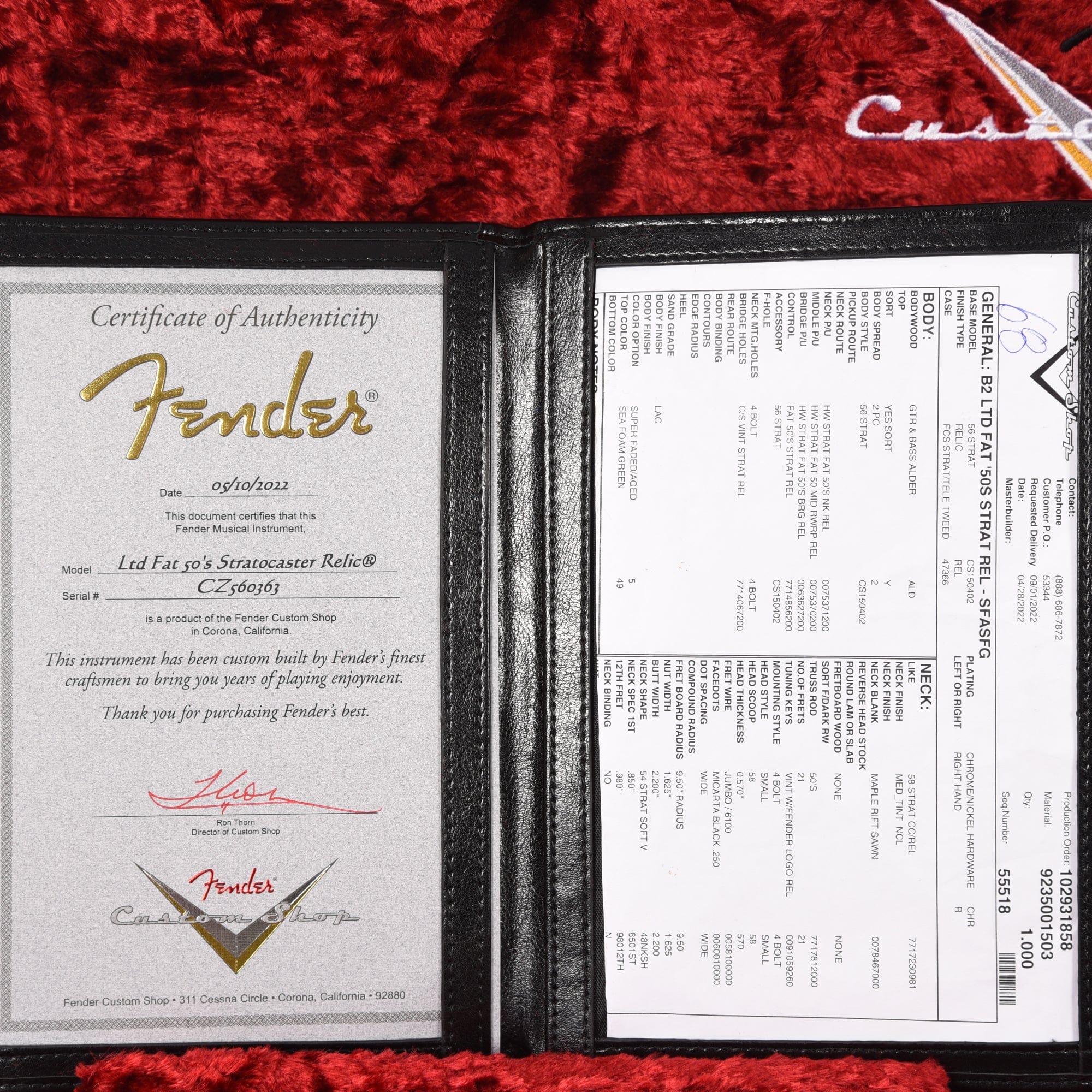 Fender Custom Shop Limited Edition Fat '50s Stratocaster Relic Super Faded Aged Seafoam Green Electric Guitars / Solid Body