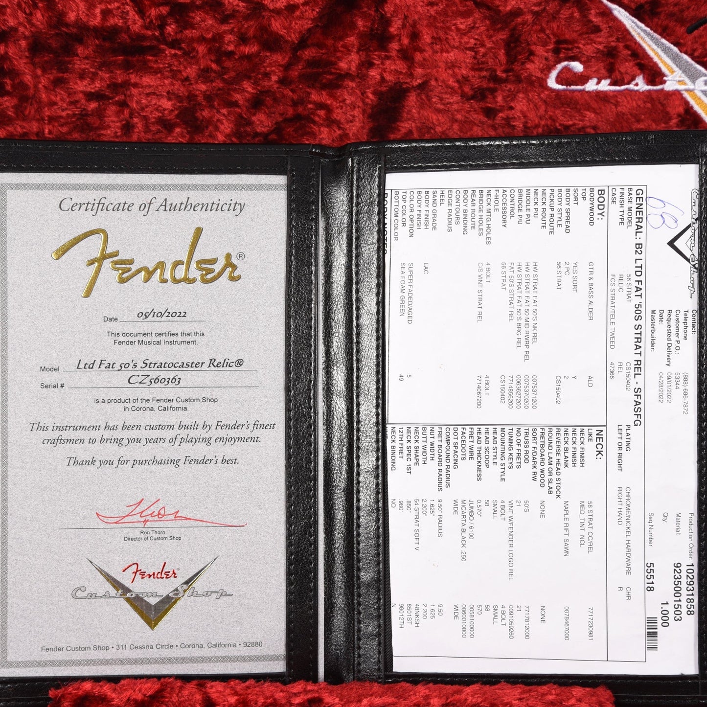 Fender Custom Shop Limited Edition Fat '50s Stratocaster Relic Super Faded Aged Seafoam Green Electric Guitars / Solid Body