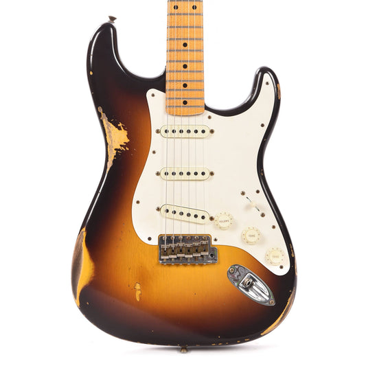 Fender Custom Shop Limited Edition Fat '50s Stratocaster Relic Wide-Fade Chocolate 2-Color Sunburst Electric Guitars / Solid Body