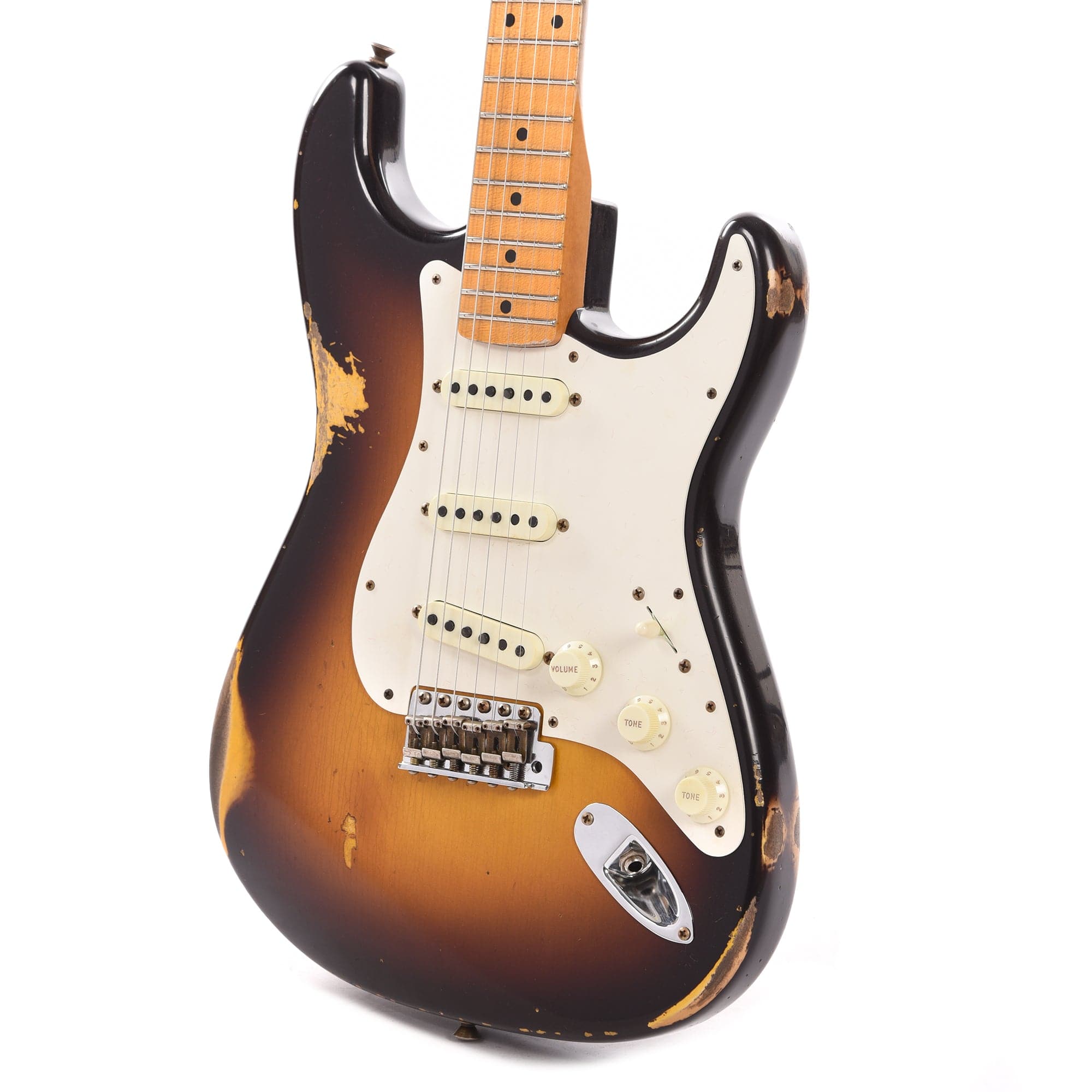Fender Custom Shop Limited Edition Fat '50s Stratocaster Relic Wide-Fade Chocolate 2-Color Sunburst Electric Guitars / Solid Body