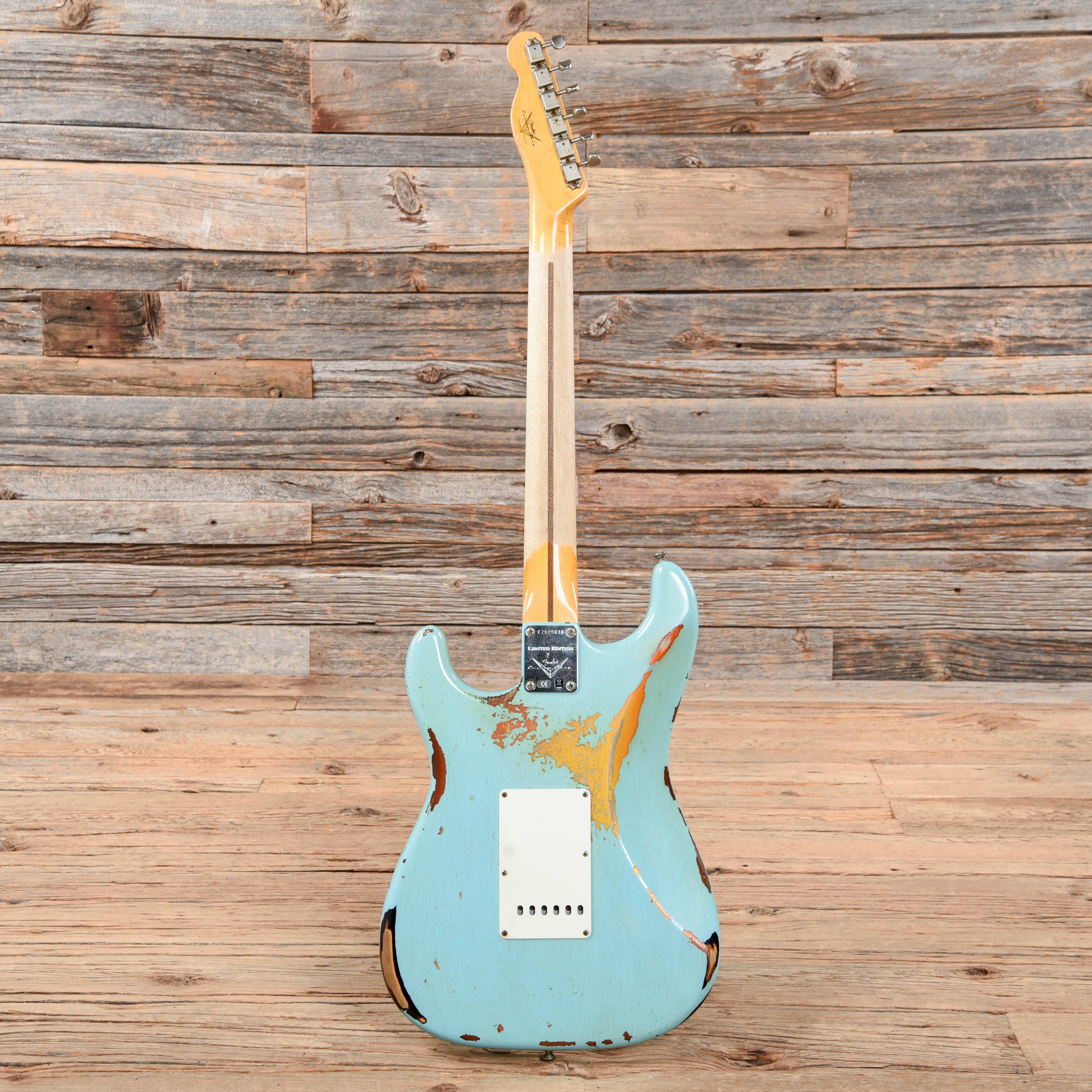 Fender Custom Shop Limited Edition Mischief Maker Heavy Relic Daphne Blue Over Sunburst 2016 Electric Guitars / Solid Body