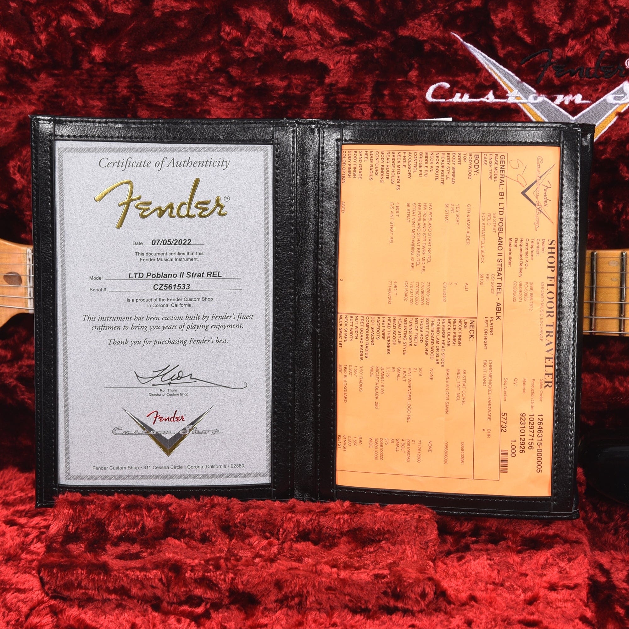 Fender Custom Shop Limited Edition Poblano II Stratocaster Relic Aged Black Electric Guitars / Solid Body