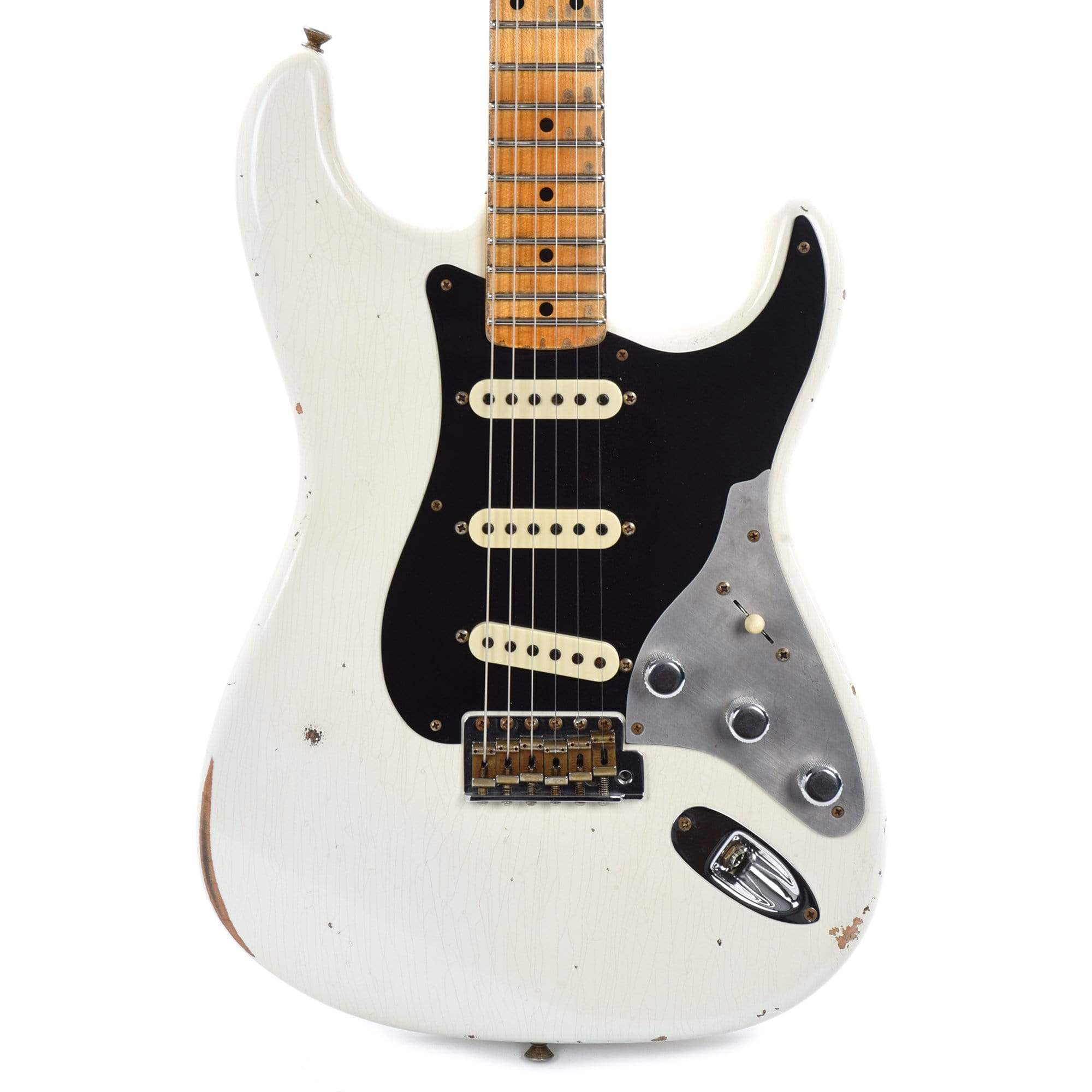 Fender Custom Shop Limited Edition Poblano II Stratocaster Relic Aged Olympic White Electric Guitars / Solid Body