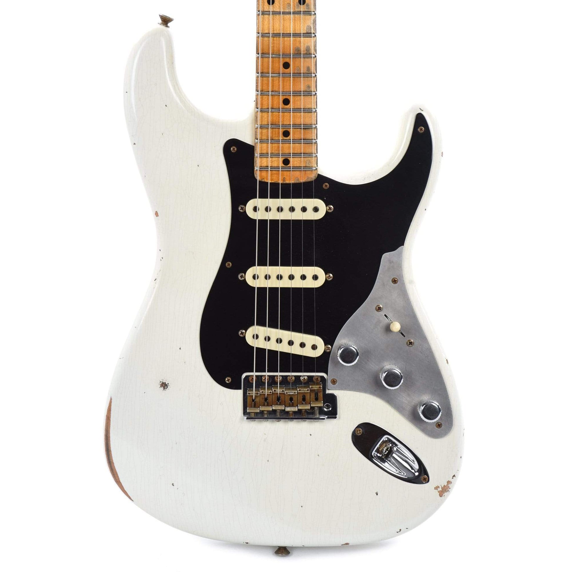 Fender Custom Shop Limited Edition Poblano II Stratocaster Relic Aged Olympic White Electric Guitars / Solid Body