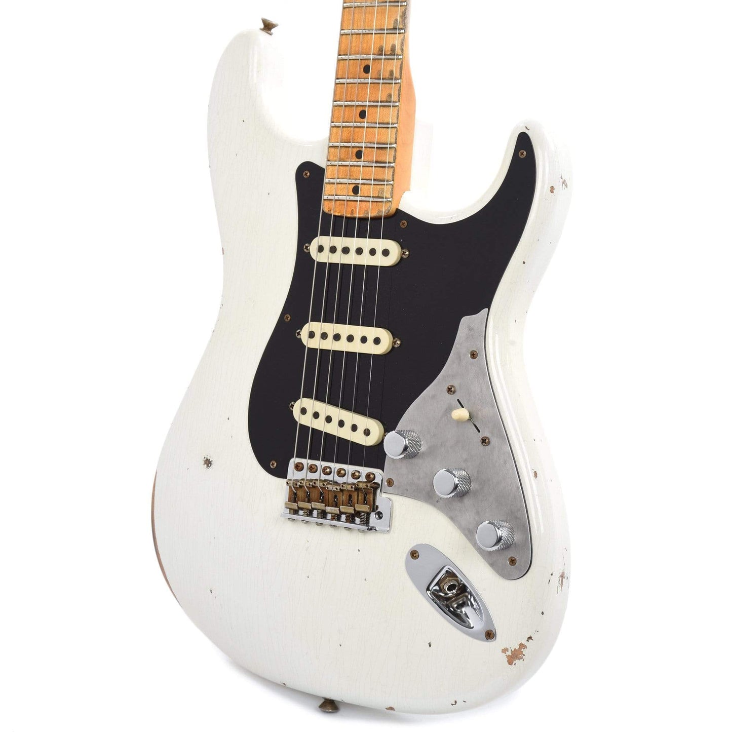 Fender Custom Shop Limited Edition Poblano II Stratocaster Relic Aged Olympic White Electric Guitars / Solid Body