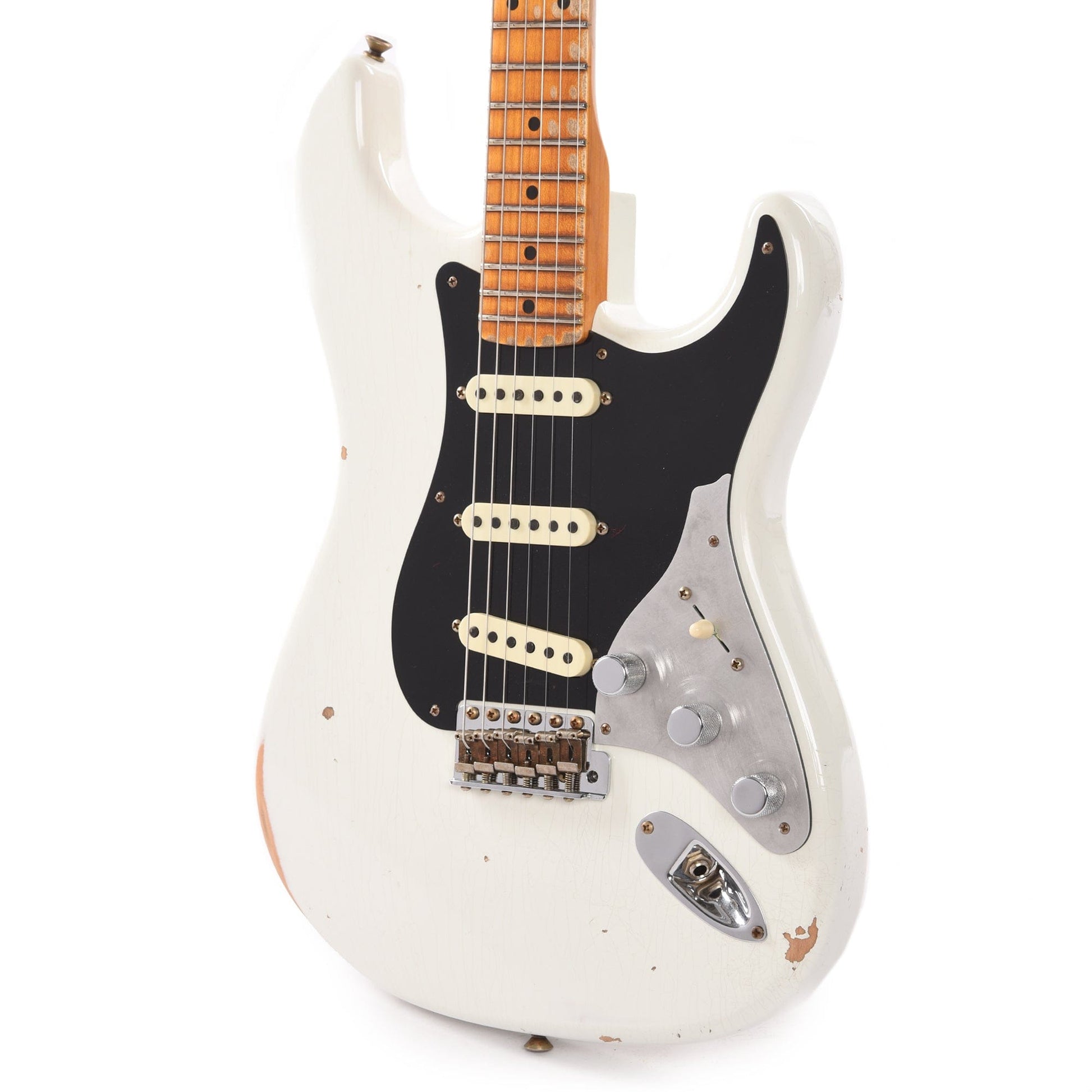 Fender Custom Shop Limited Edition Poblano II Stratocaster Relic Maple Neck Aged Olympic White Electric Guitars / Solid Body