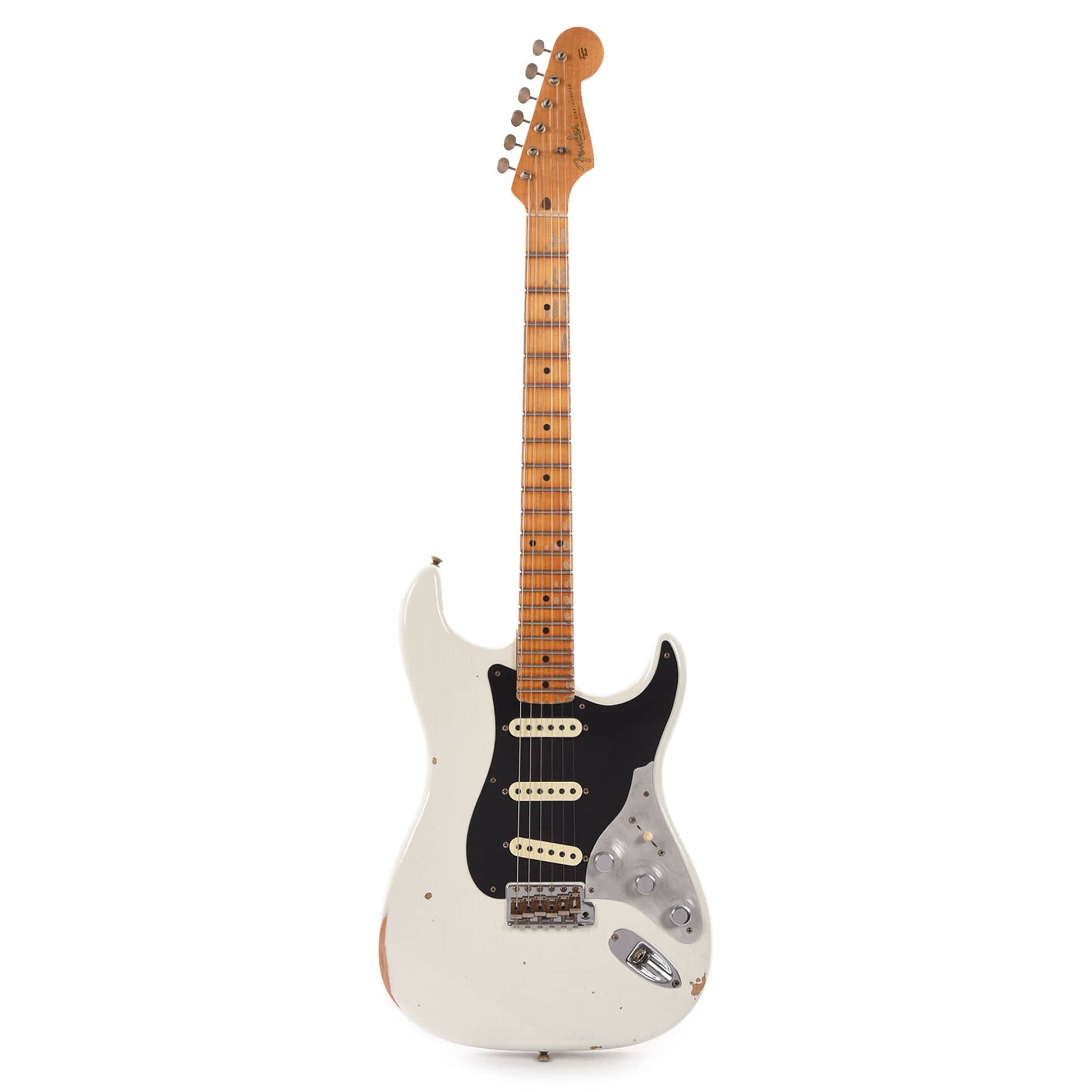 Fender Custom Shop Limited Edition Poblano II Stratocaster Relic Maple Neck Aged Olympic White Electric Guitars / Solid Body