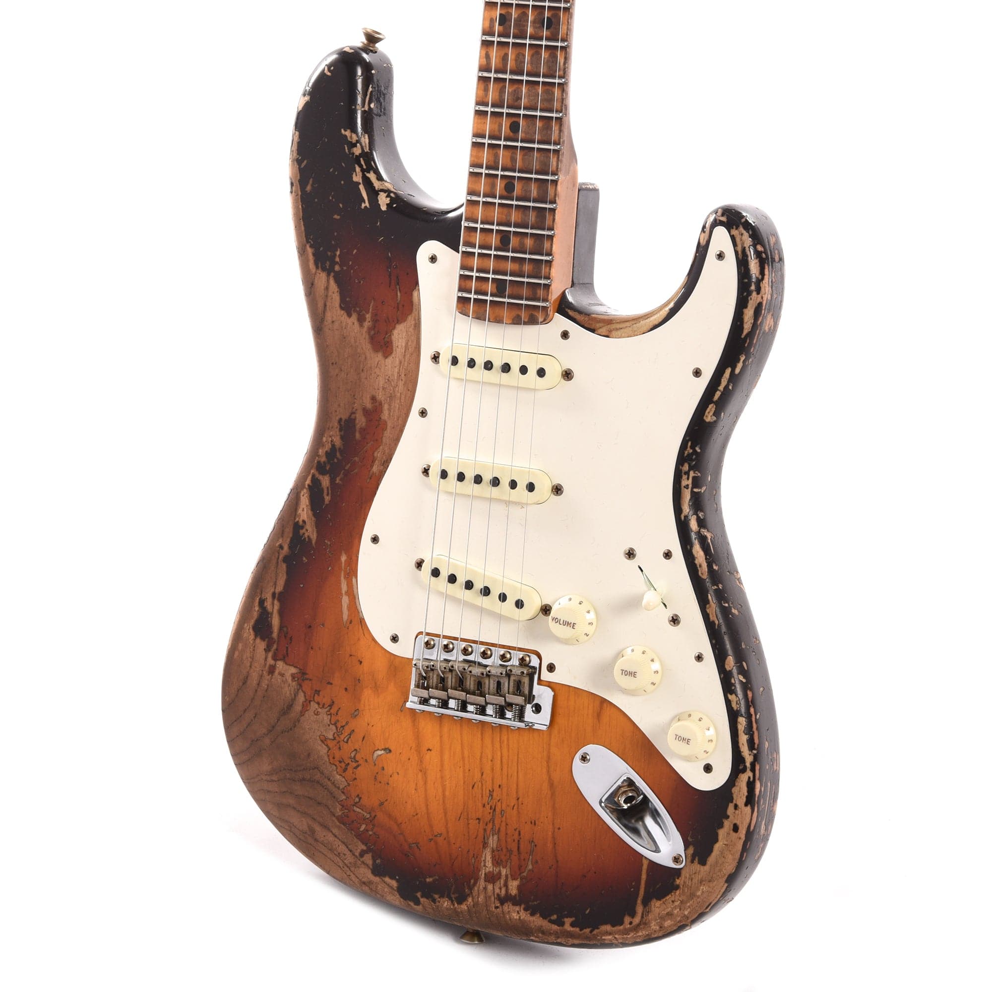 Fender Custom Shop Limited Edition Red Hot Stratocaster Super Heavy Relic Faded Aged Chocolate 3-Color Sunburst Electric Guitars / Solid Body