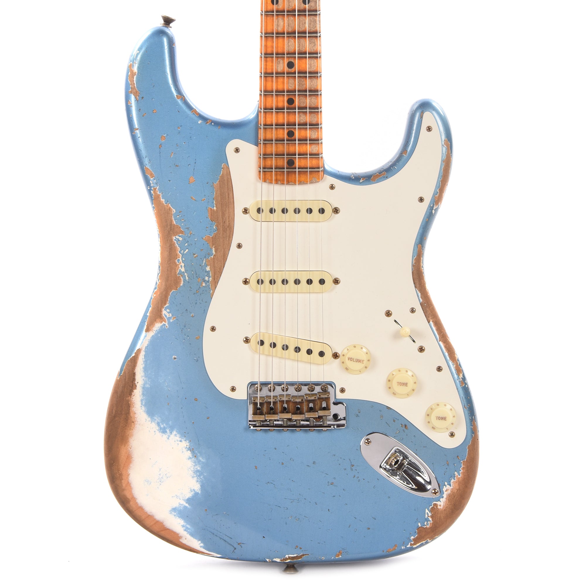 Fender Custom Shop Limited Edition Red Hot Stratocaster Super Heavy Relic Super Faded Aged Lake Placid Blue Electric Guitars / Solid Body